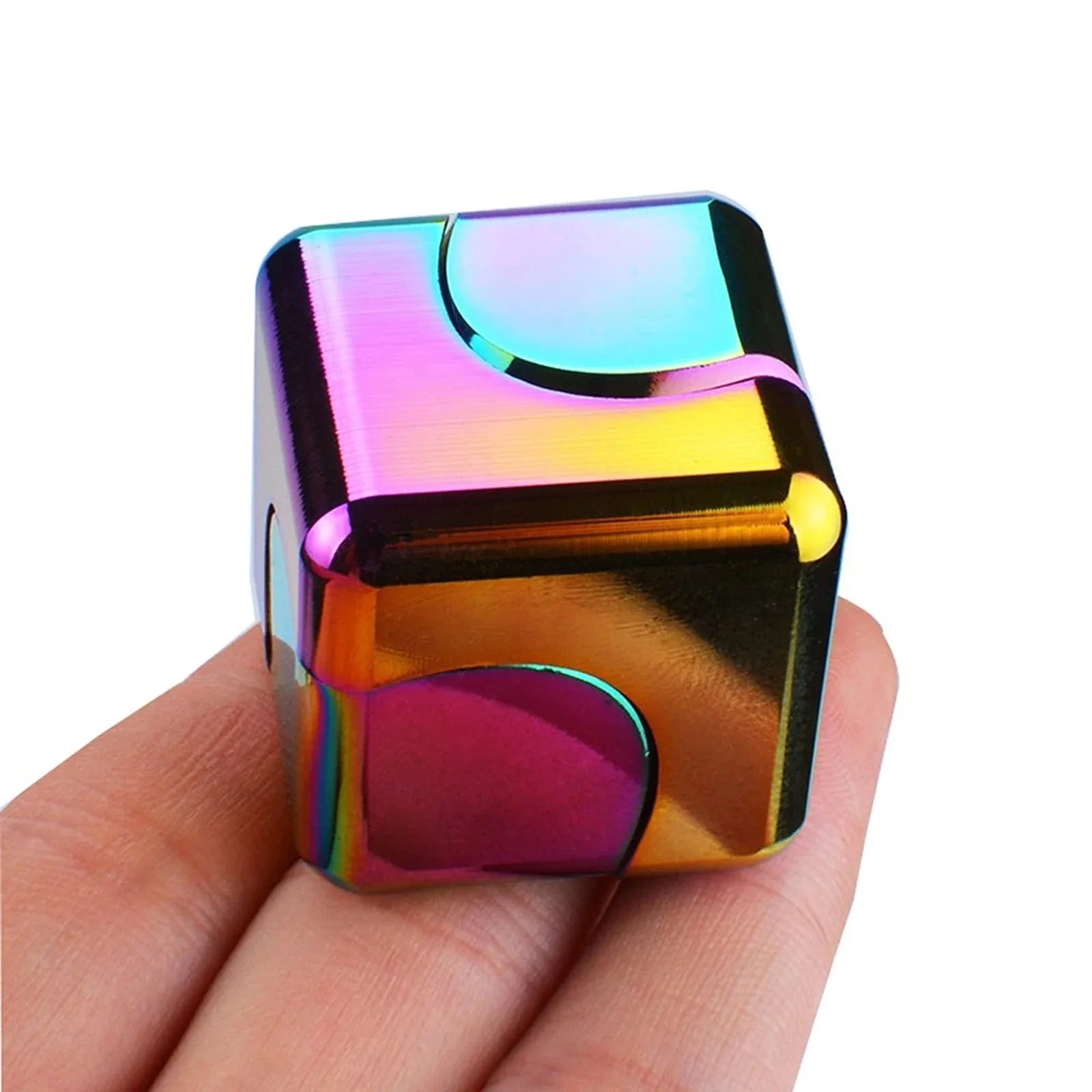 Fidget Spinner Toys Cube Metal Cool Stuff Desk Gadgets Office Toys Small Anxiety Figette Sensory Toy ADHD Tool for Teens Adults