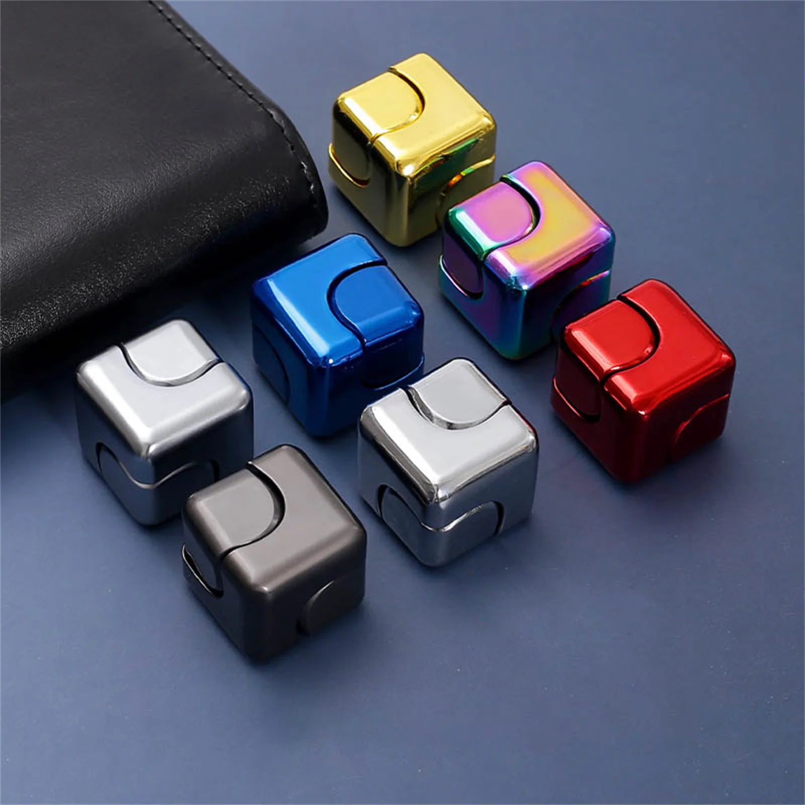 Fidget Spinner Toys Cube Metal Cool Stuff Desk Gadgets Office Toys Small Anxiety Figette Sensory Toy ADHD Tool for Teens Adults